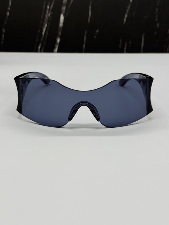 NEW BALENCIAGA BB0292S 002 BLUE UNISEX GEOMETRIC SUNGLASSES BALENCIAGA EYEWEAR main image 9